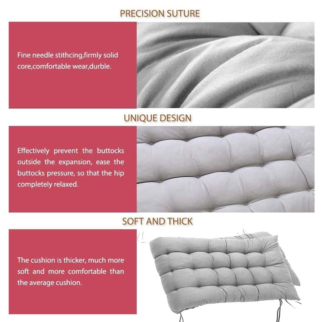 Cuscino per panca da giardino spesso 8 cm, per 2 e 3 posti, lunghezza 80/100 cm per esterni ed interni, cuscino caldo, 170 x 55 cm, colore: arancione, comfort e stile!