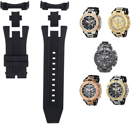 Miniatura 3 de Senphyton for Invicta Subaqua Noma V Noma 5 - Soft and Durable Rubber Silicone Watch Band Watch Strap - Black Invicta Watch Bands