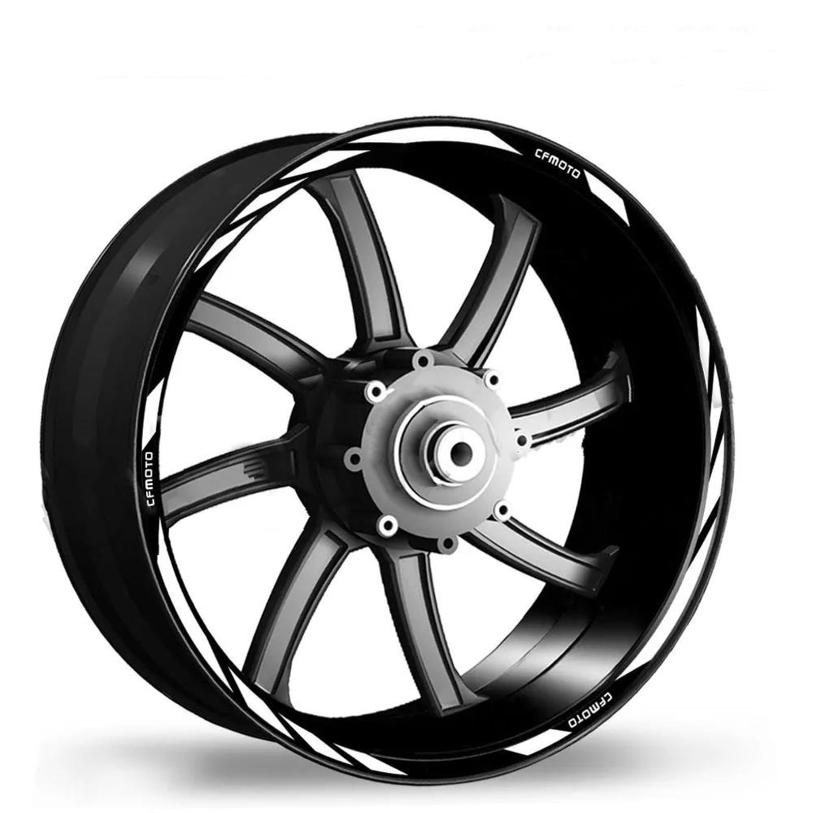 Stickers Motorcycle Reflective Rim Edge Stripes Wheel Stickers for 400NK 400GT 650NK 650GT 650MT(Bianco)