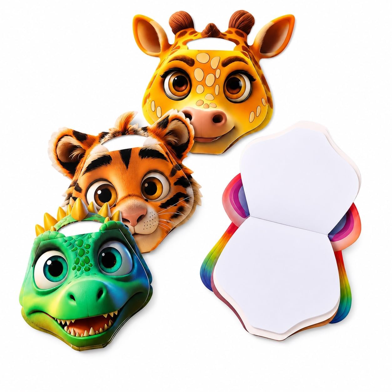 Pack of 2 Random Cute Animal Face Theme Design 8x9 Inch Writing Notebook for Kids, 20 Pages 70 GSM Paper, Drawing & Handwriting Workbook, Preschool Learning Gift for Ages 3-7 Years (Assorted Designs)-picture-21