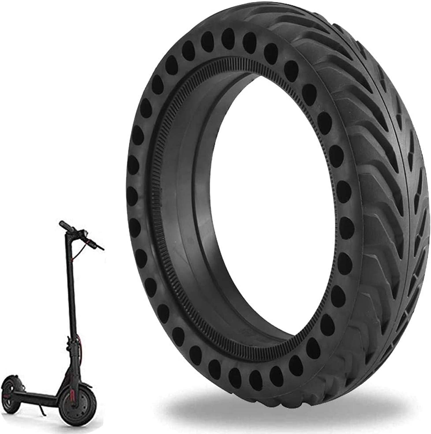 For XIAOMI Mi Scooter Tires, Electric Scooter Tire Honeycomb Design,8.5In Rubber Solid Tire Front/Rear Tire,Replacement Wheels for Scooter (1 Pack)