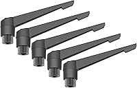 Vista 9 de Manijas de palanca de sujeción ajustables, perillas de rosca hembra M8 con bloqueo de tornillo giratorio de liberación rápida, mango de botón