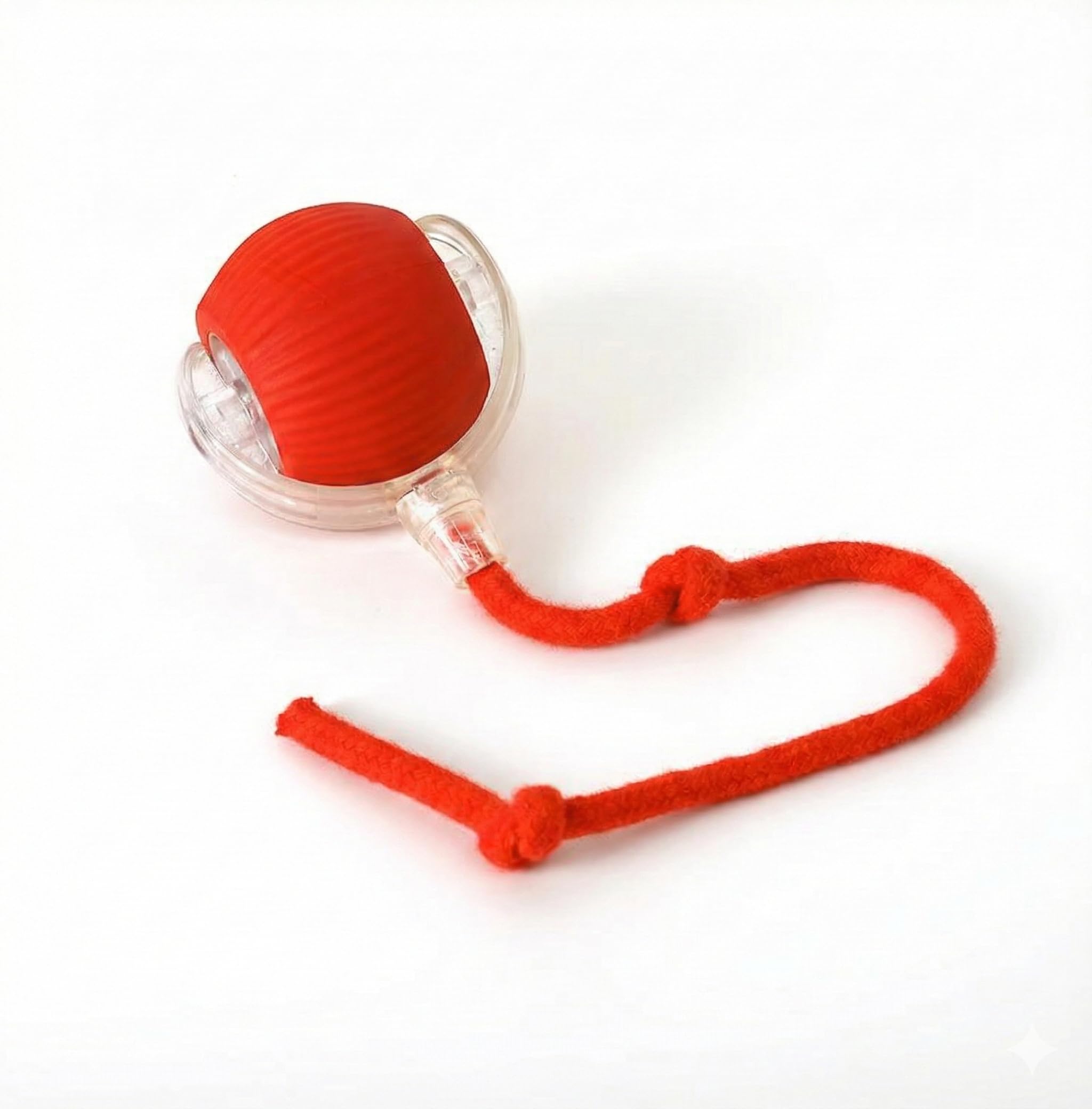 Genérico Bola Interativa Automática Recarregável para Gatos com Cordão Flexível – Brinquedo de Movimento para Gatos e Gatinhos de Interior – Teasing Cat Ball (5,5 cm) (Red)