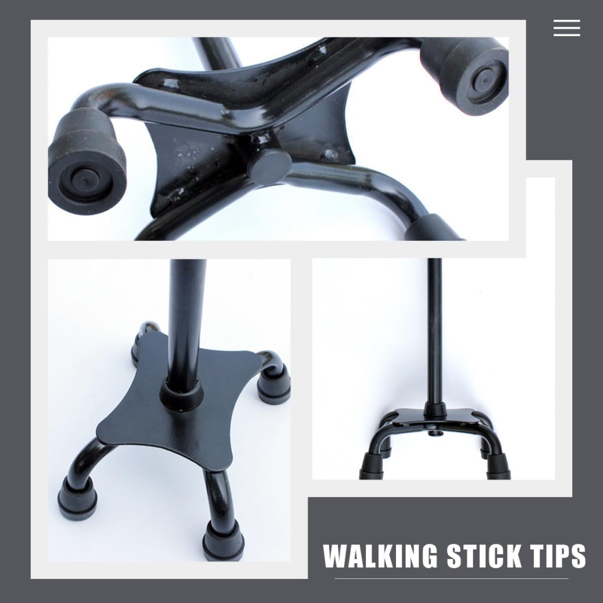 Mipcase Terminali Antiscivolo Per Bastone Da Stampelle Base Di Canna in Gomma Morbida Accessori Per Anziani Ricambi Per Stampelle e Bastoni Da Trekking Cuscinetti Ammortizzanti Per Uso Quo