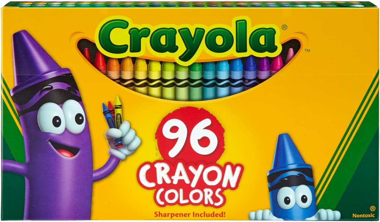 Crayola 52-0096 Crayon Box With New Specialty Crayon Samples 96 Count