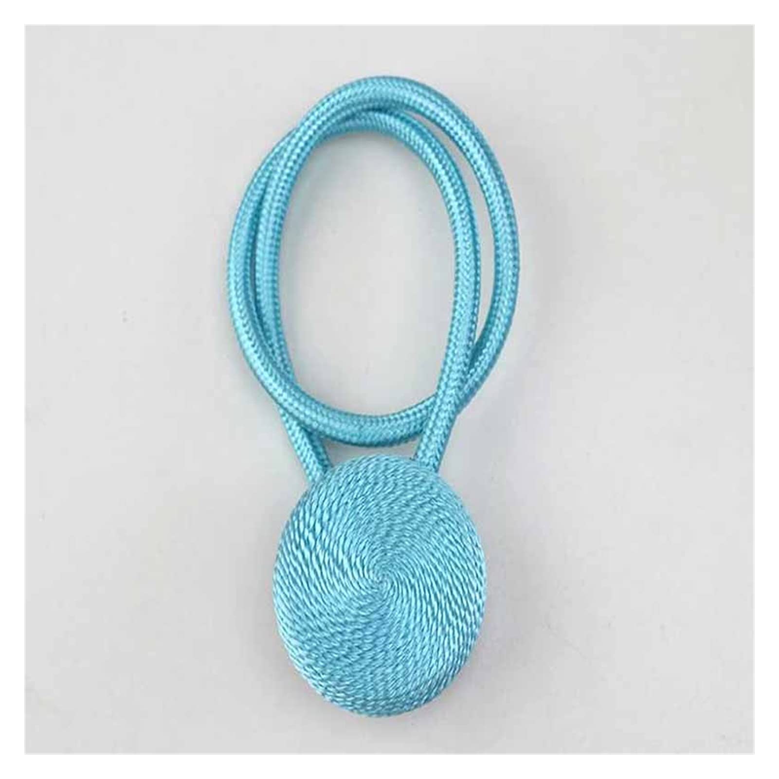 Clip para cortinas OUdini soluciona caídas con alzapaños magnéticos de cuerda azul