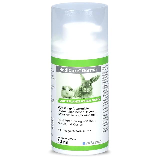 Alfavet RodiCare Derma - Suplemento nutricional para el apoyo de la piel, cabello y garras, para conejos…