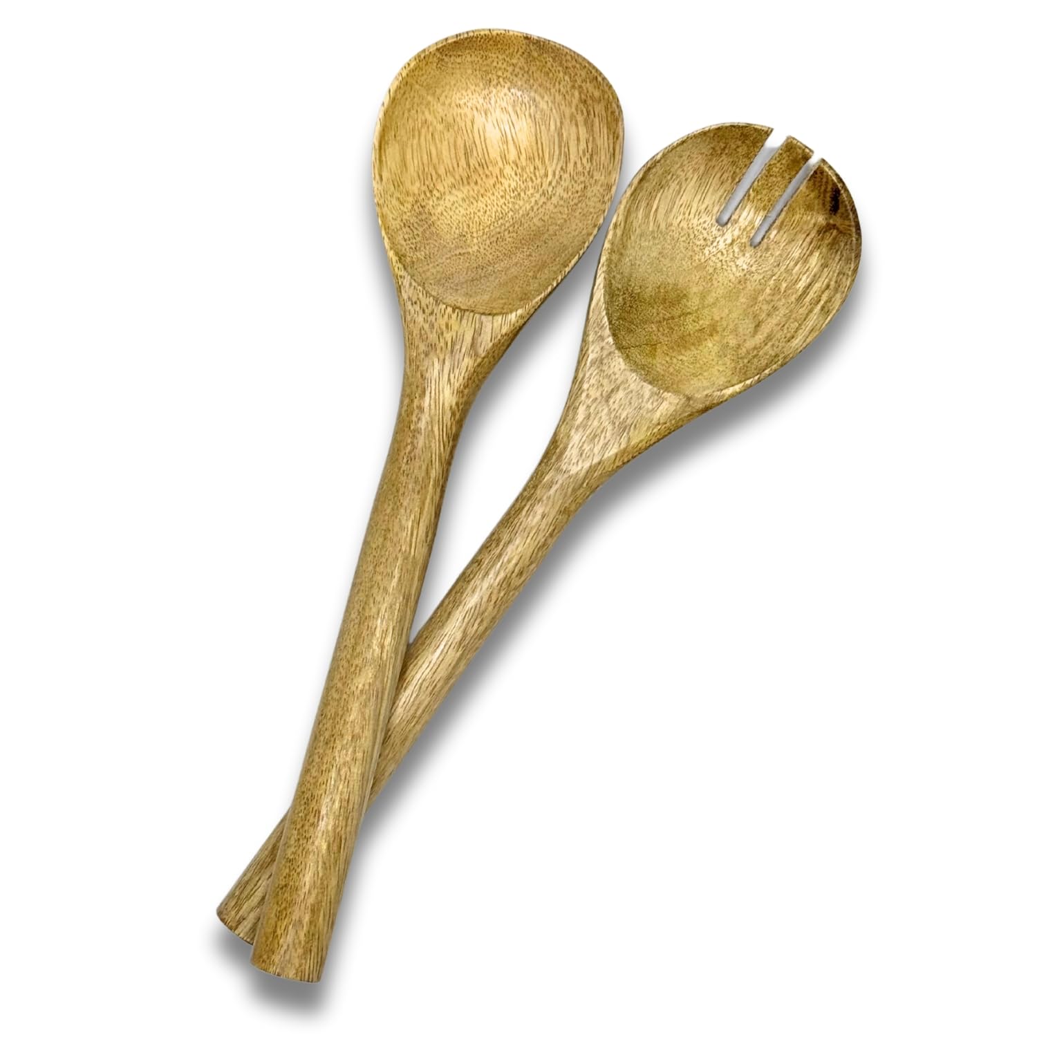 Perilla Home Ensaladera de madera | 12 x 5 pulgadas | Ensaladera hecha a mano con lunares blancos