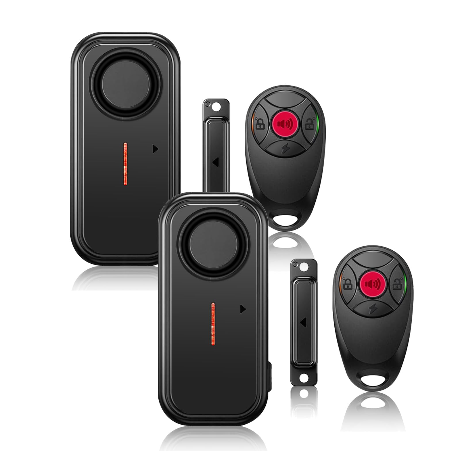 HENDUN Timbre de puerta cuando se abre, alarma de puerta exterior con control remoto, IP66 impermeable para interiores y exteriores, sensor de seguridad para el hogar (2)