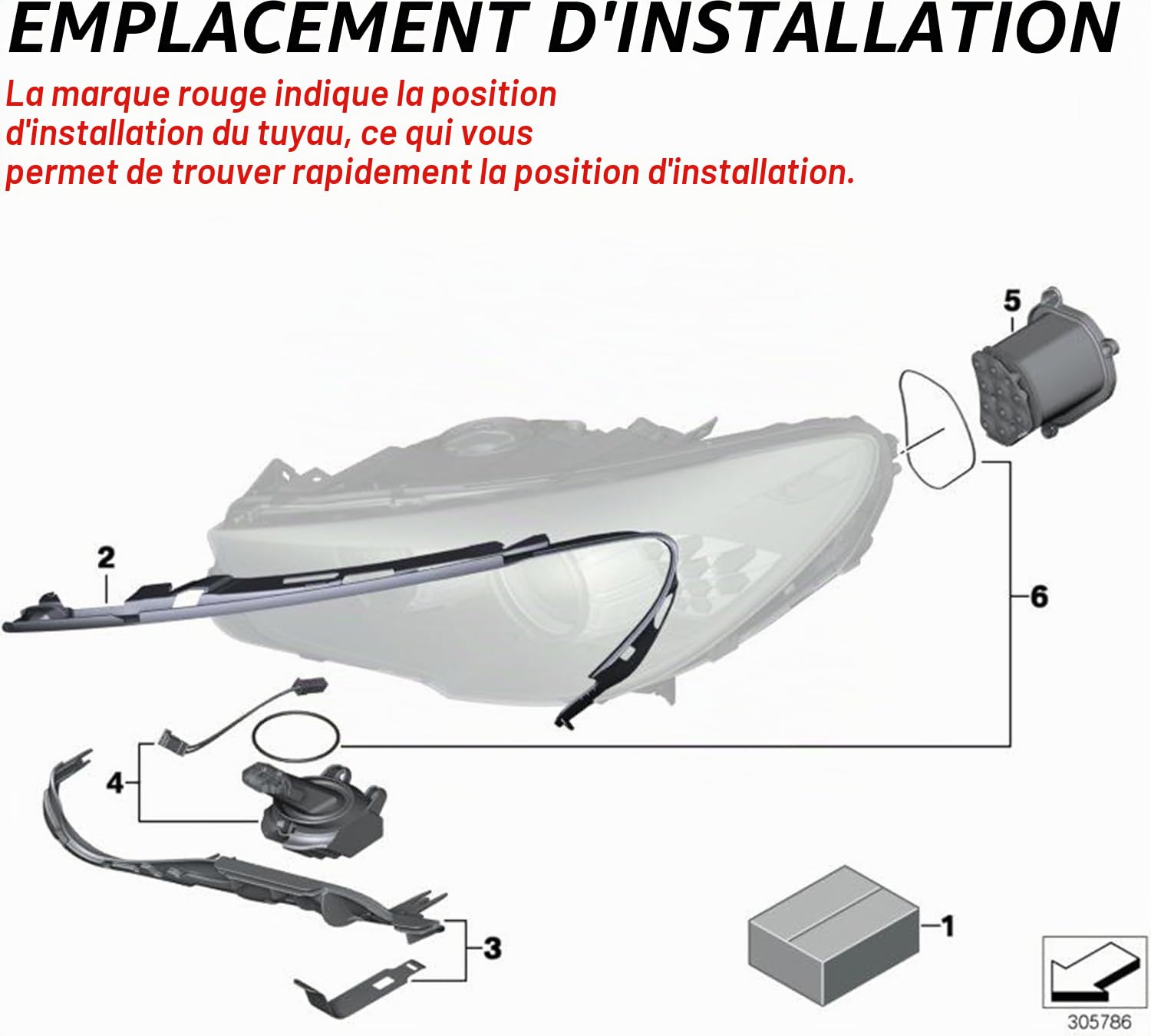 Lot de 2 modules de feux de circulation diurnes LED 63127262731 9DW177229001 - Remplacement pour série 5 F07 GT 2008-2017 F10 F11 F18 2009-2013