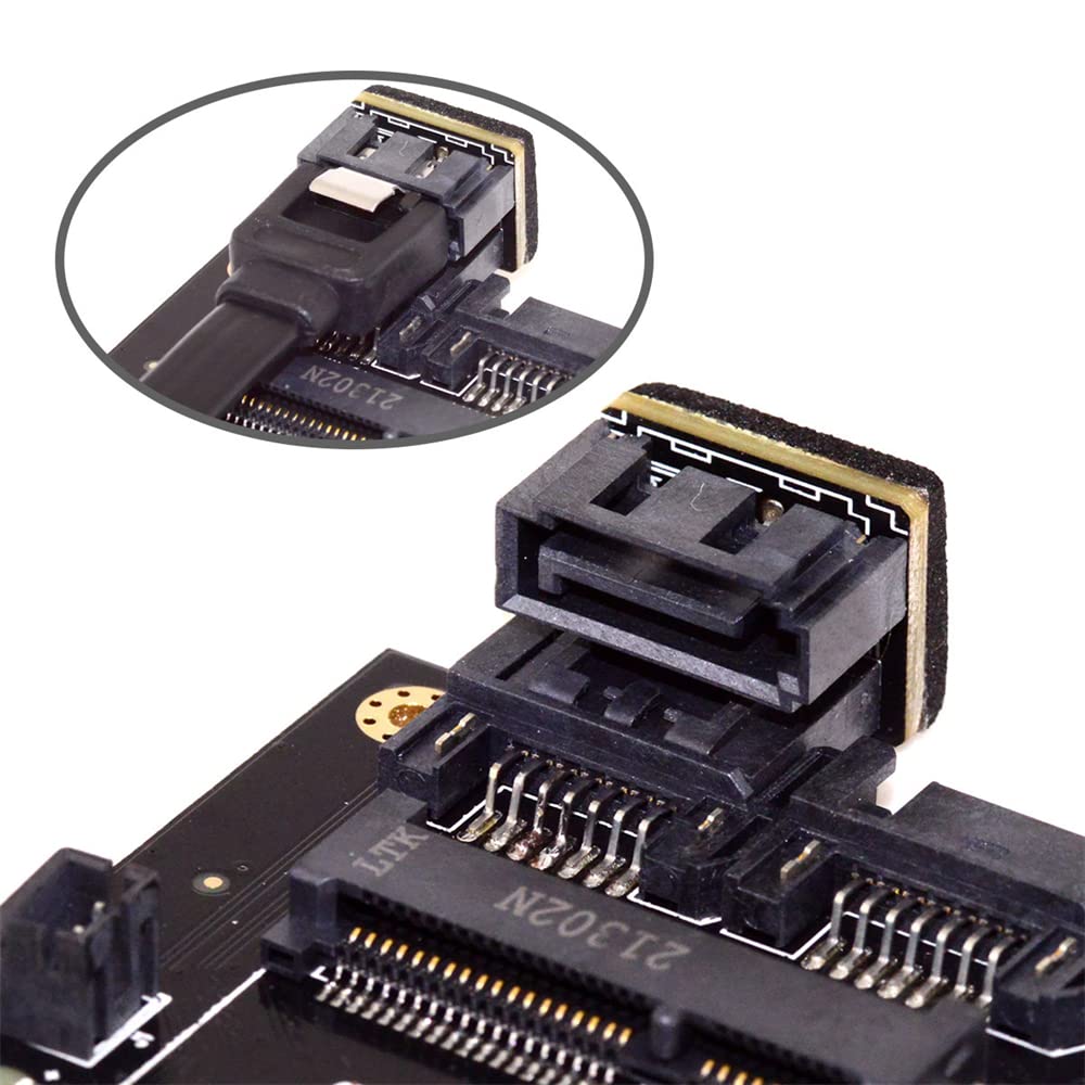 Pojedynczy adapter SATA 7-pinowy żeński na 7-pinowy męski 360 stopni kątowy adapter do komputerów stacjonarnych SSD HDD płyta główna płyta główna