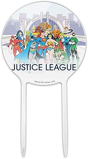 Acrylic Justice League Hall of Justice Cake Topper Party Decoration for Wedding Anniversary Birthday Graduation