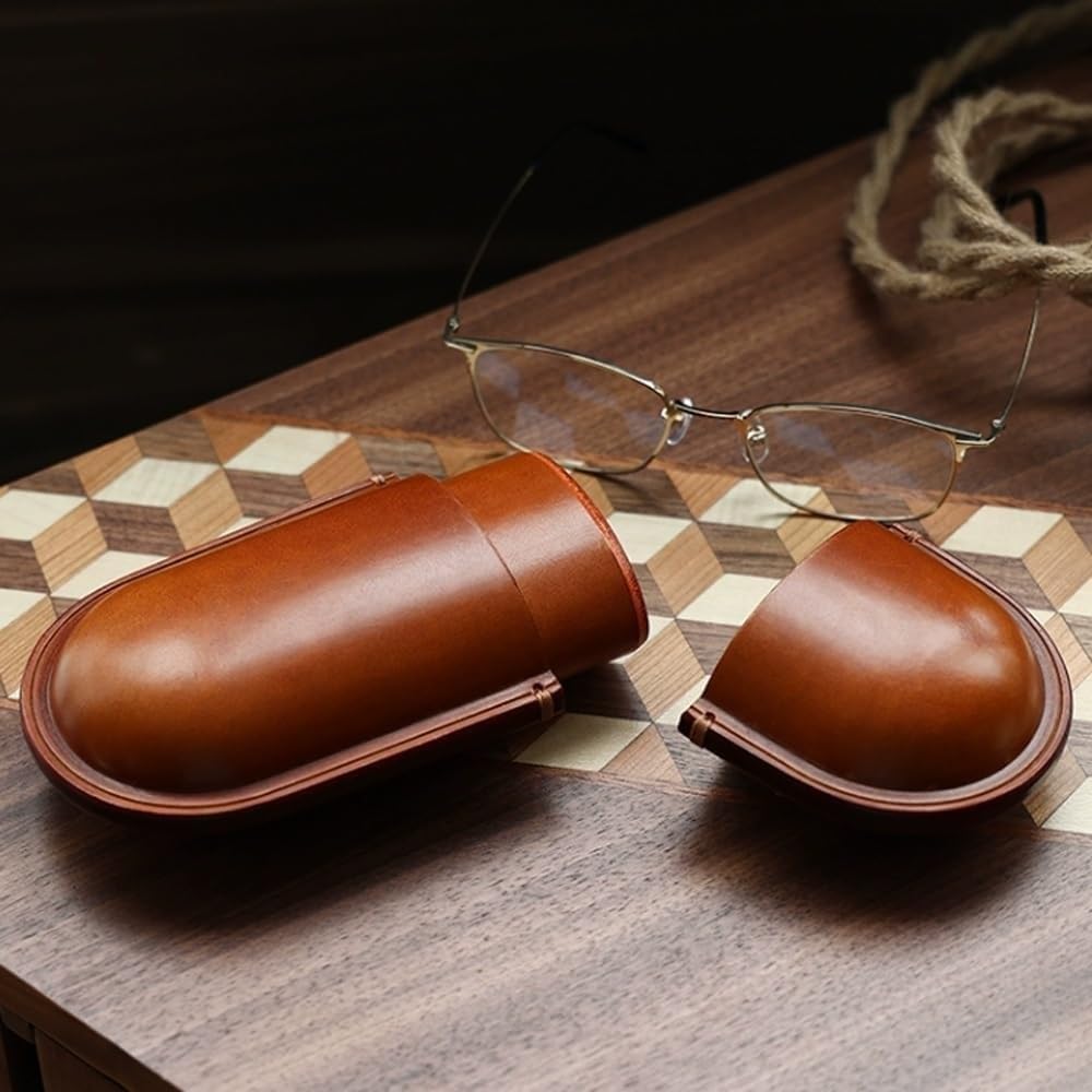 Brillenetui Hardcase Leder Brillenaufbewahrung Schutzbox Minimalistisches Design Travel Sonnenbrillen Aufbewahrungsbox Tragbar Brillenbox Für Brillen Schutz Und Aufbewahrung