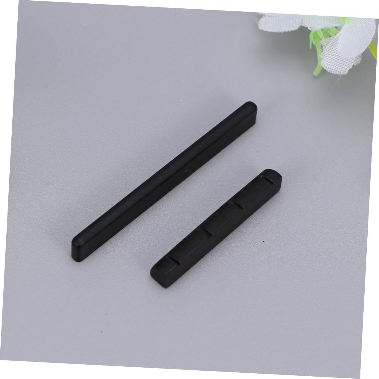 BESTonZON Gl301 Guitar Saddle and Nut Set Ebony Replacement for Ukulele Bone Bridge Saddle