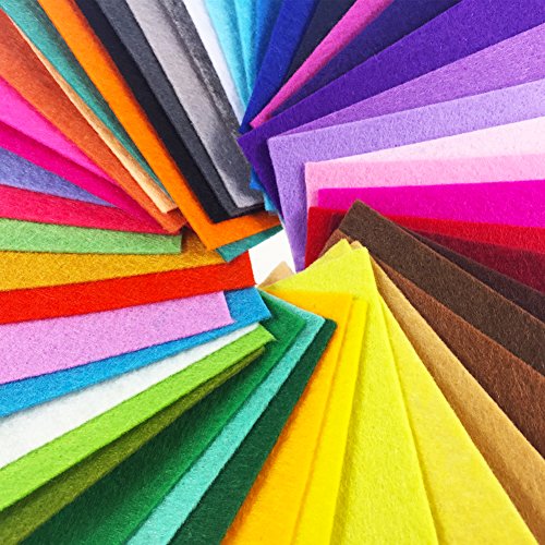 Flic-Flac WJCR-FB-BZ2030-48P 48Pcs 8 X 12 Inches (20 X 30Cm) Assorted Color Felt Fabric Sheets Patchwork Sewing Diy Craft 1Mm Thick … (20Cm * 30Cm thumb #3