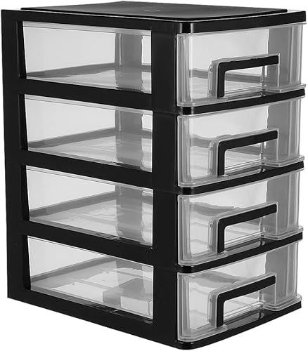 Cajones de almacenamiento de escritorio apilables unidad de estante de cajón de plástico para dormitorio de oficina