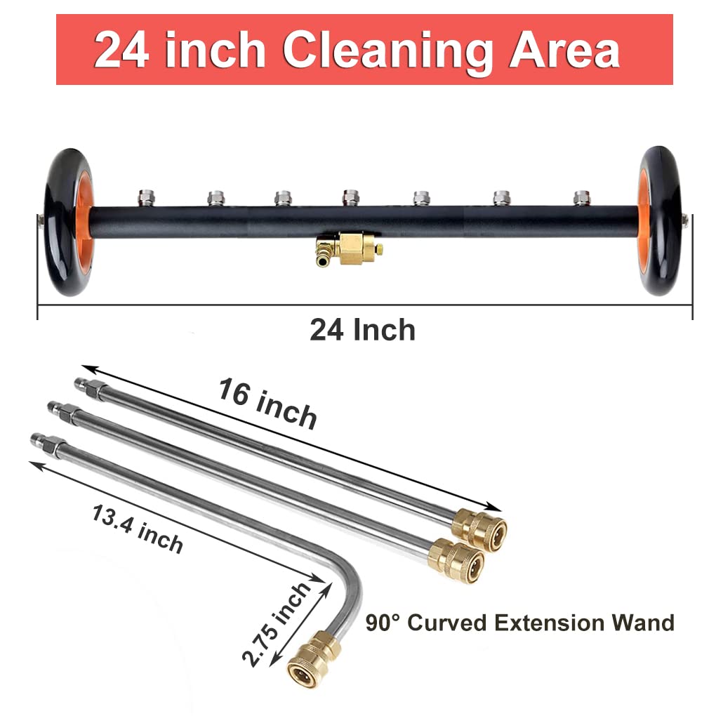 DualFunction Water Broom Undercarriage Pressure Washer Surface Cleaner