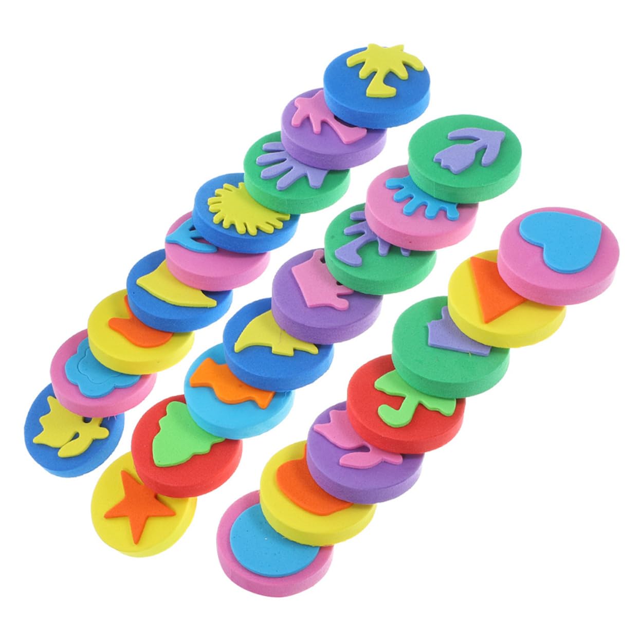 SEWACC 24pcs Painting Sponge Seal Sponges Crafts Craft Doodle Painting Hey Drawing Supplies