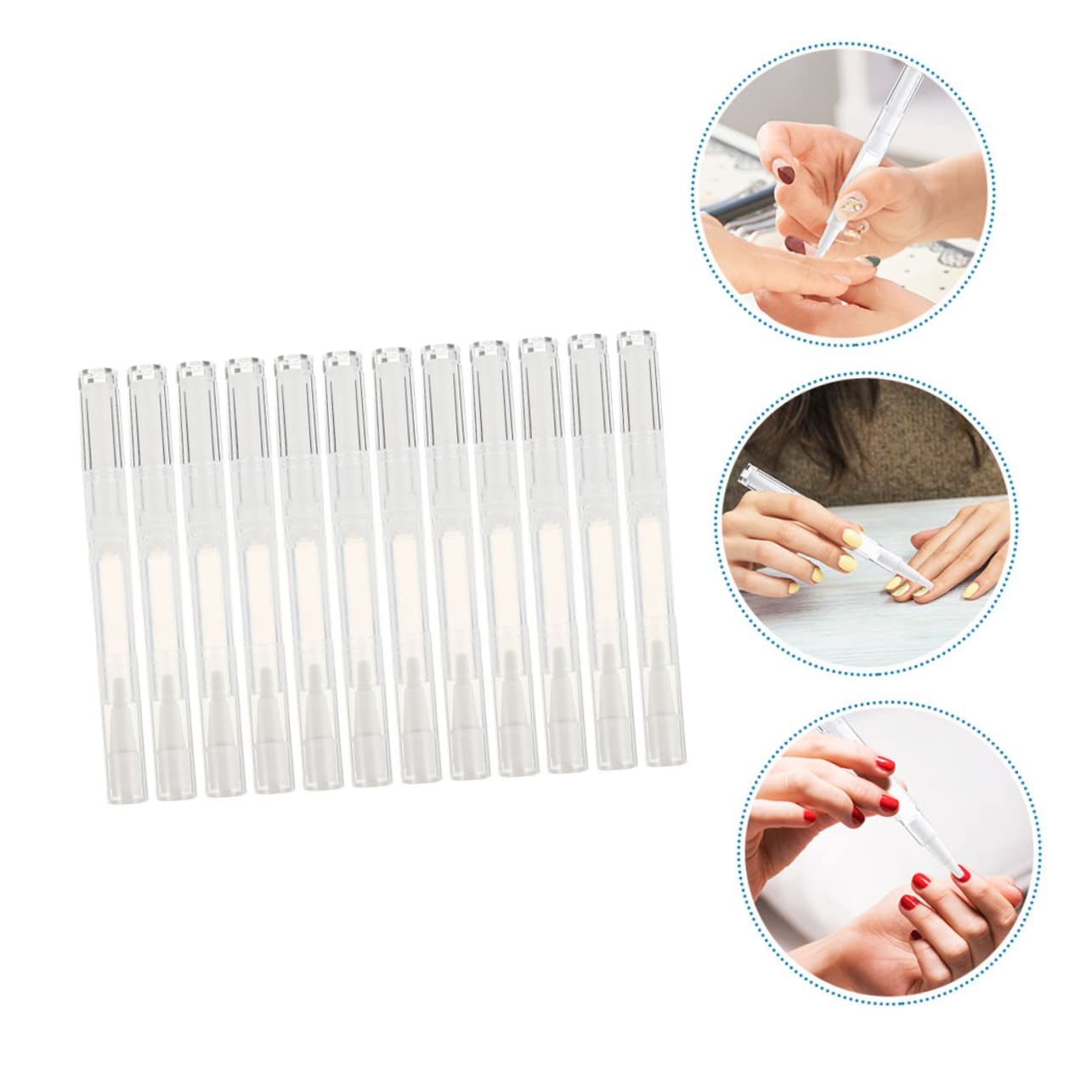 36 unidades de envases transparentes para uñas, maquillaje, brillo de labios, brillo de labios, lápiz de embalaje para nutrición de uñas, aceite transparente, nutrición de uñas, bolígrafos de aceite