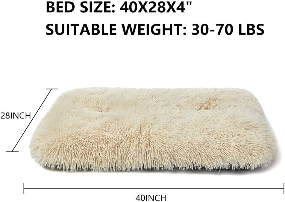 Dog Bed Extra Large Dogs, Washable Dog Bed Crate Pad for Cage Kennel, Dog Bed Crate Mat 42"