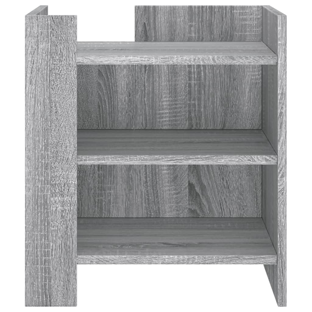 Fengshui Stolik nocny materiał drewnopochodny szary Sonoma 45 x 50 x 50 cm
