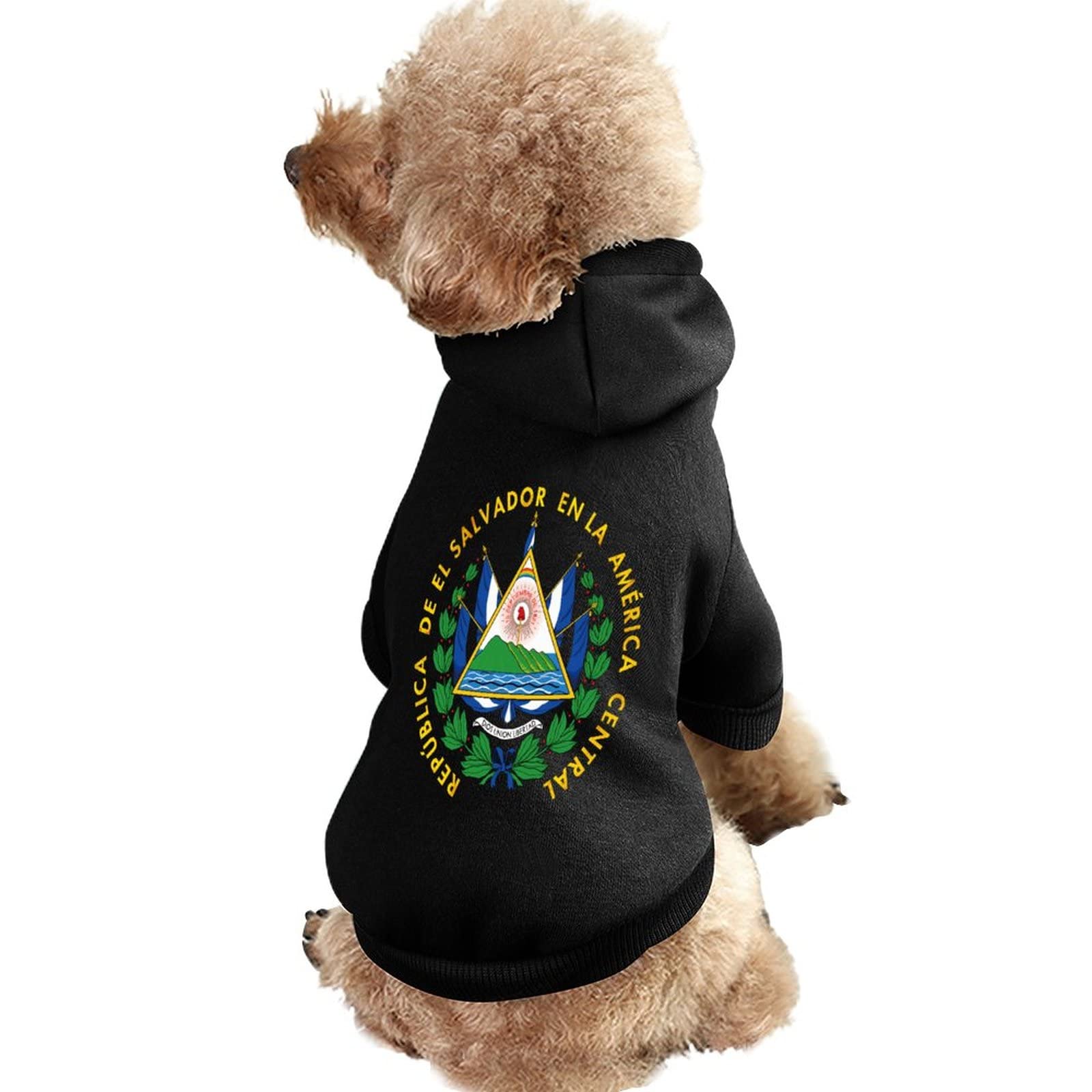 FunnyStar Coat of Arms of El Salvador Dogs Hooded Sweatshirt Pet Hoodies Clothes Pullover Cat Shirts