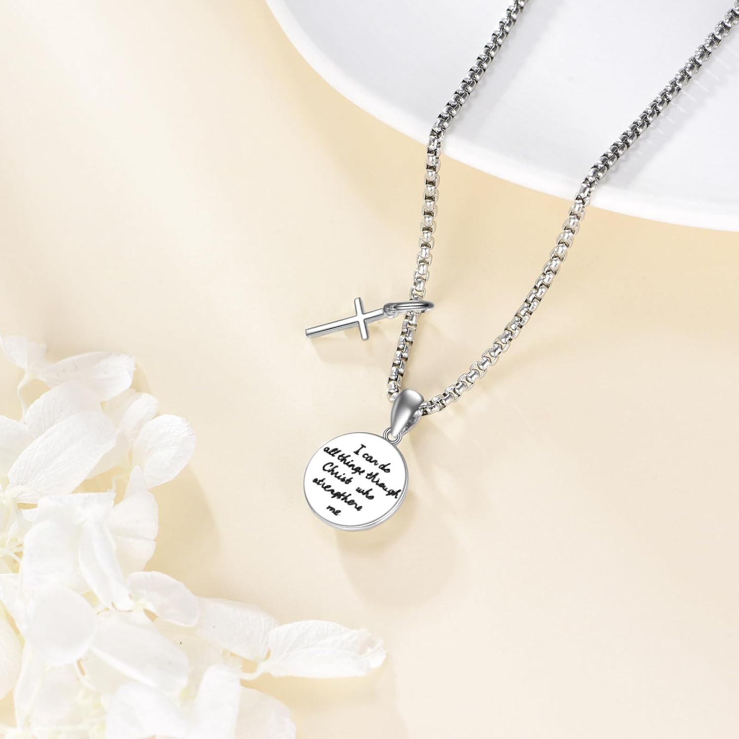 Sport Necklace S925 Sterling Silver Volleyball/Soccer Cross Pendant Necklaces Jewelry Sports Christmas Gifts For Women Men - Image 2