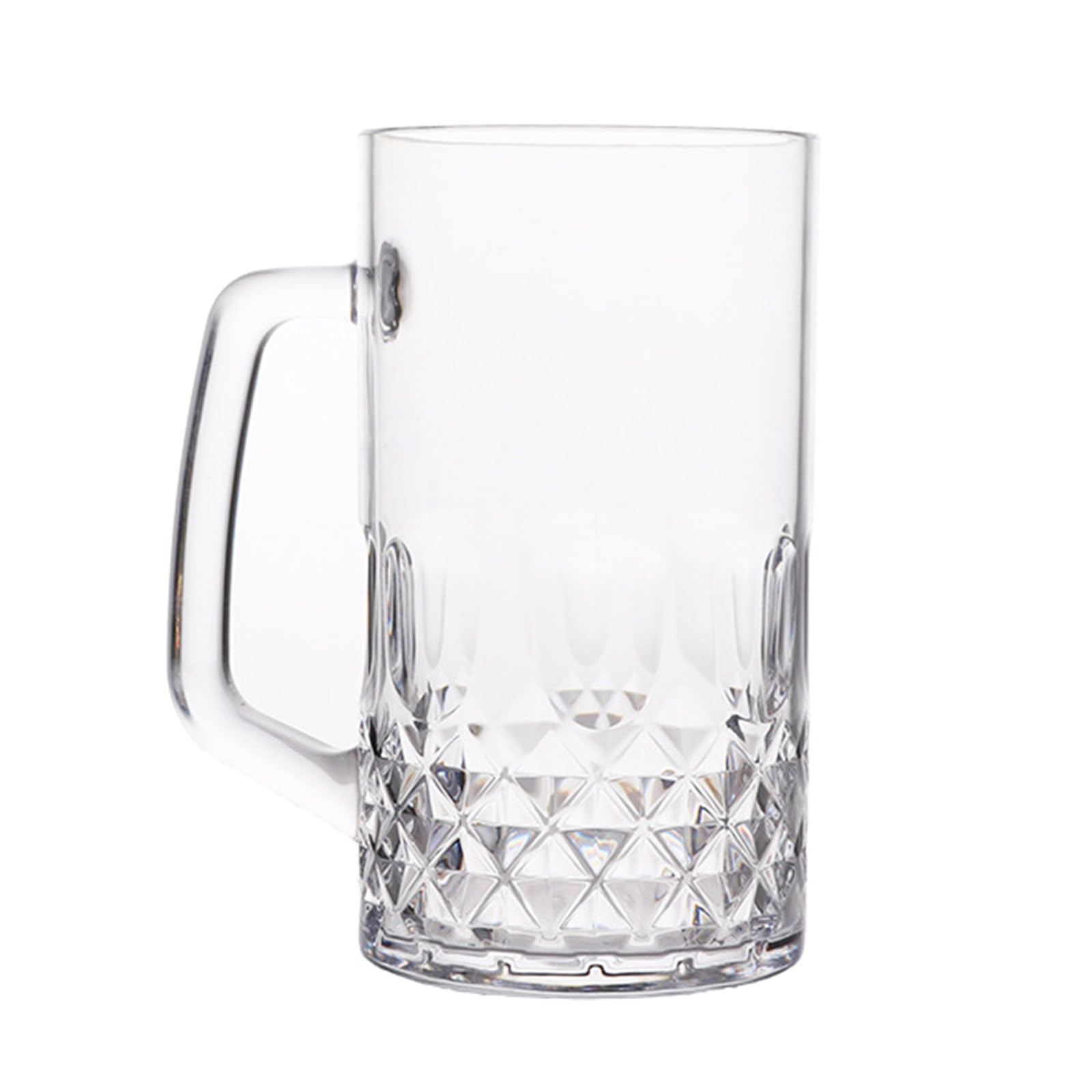 Kalttoy Collection of Dimpled Mugs Large Dimpled Glass Cups Freezers Safe Glass Dishwasher Safe Cup Wide Handle Mug
