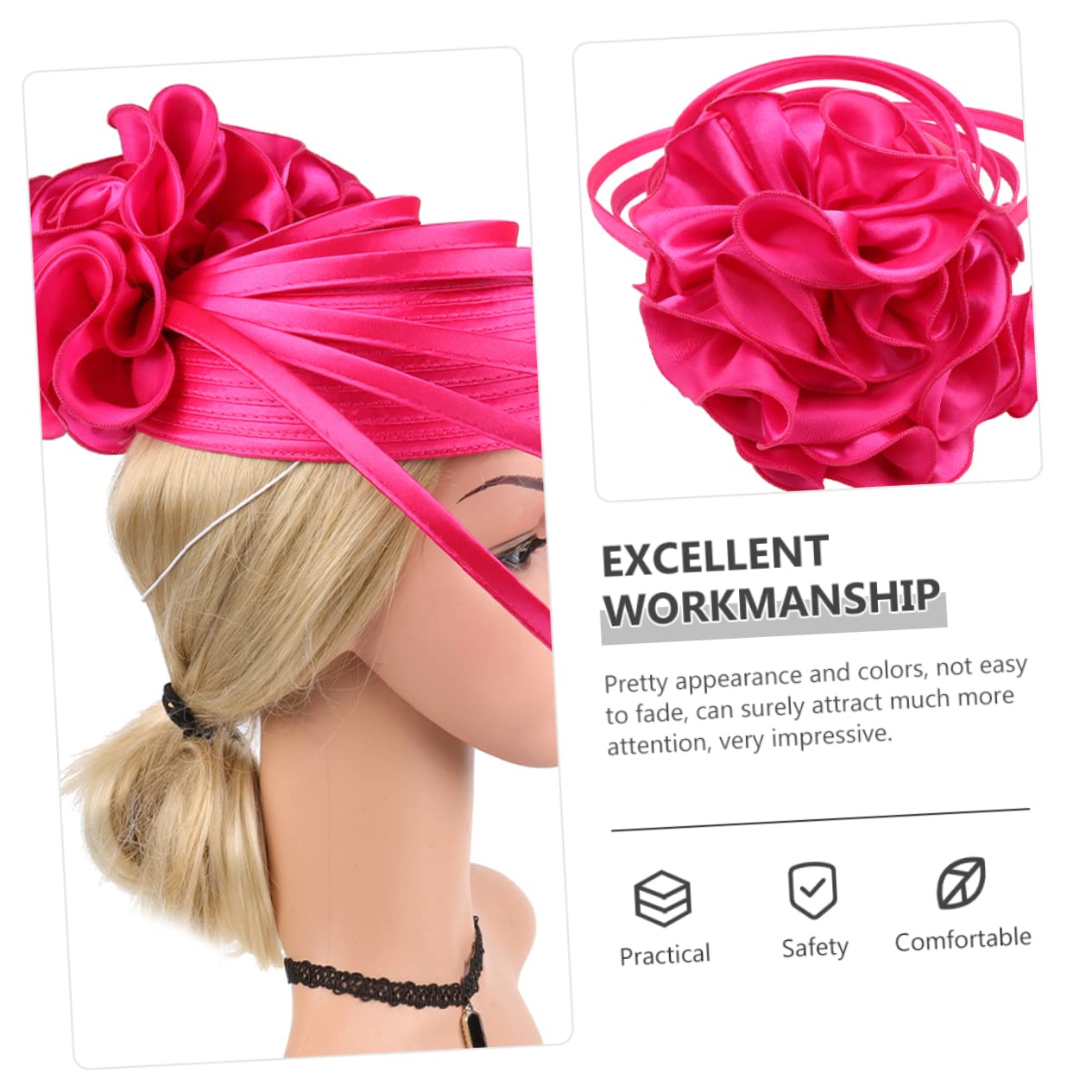 FOMIYES 2pezzi Fascinator Elegante da Donna per Cerimonie e Feste Cappello Leggero con Headband Accessorio da Sposa per Tea Party e Banquet Design Romantico e Comodo e Attraente per Ogni
