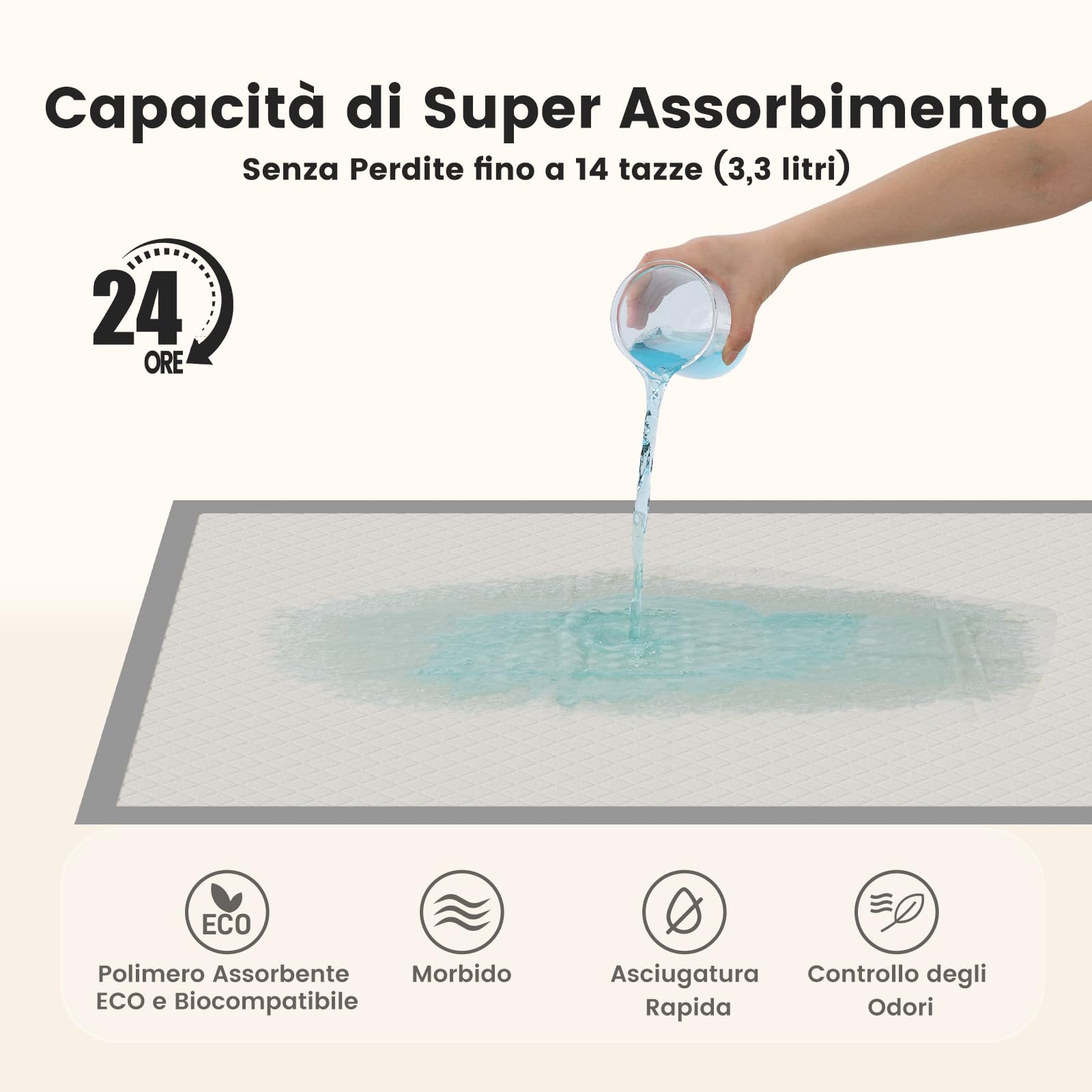 Gardner Pet Assorbenti per Cani Grandi 94x137 cm, Ultra Assorbenti e Anti-Perdite, Ideali per Divano, Letto, Auto e Pavimento, Pannolini per Addestramento, Adatti a Cani Grandi e Giganti - 25 Pezzi