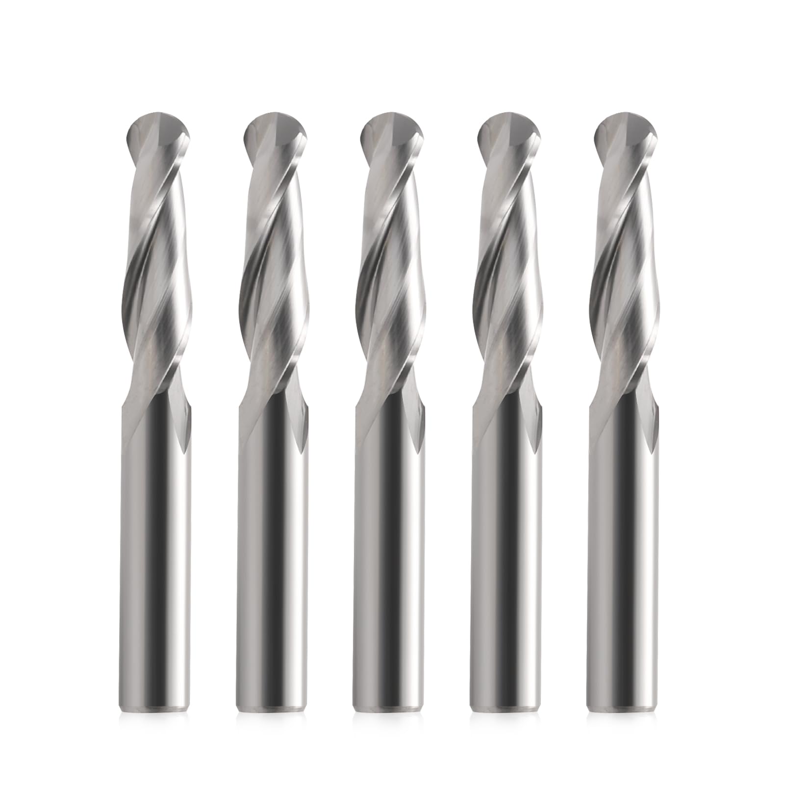 EU_HOZLY 6x22mm 2 Flöte Hartmetallkugel Nasenfräser CEL Packung mit 5