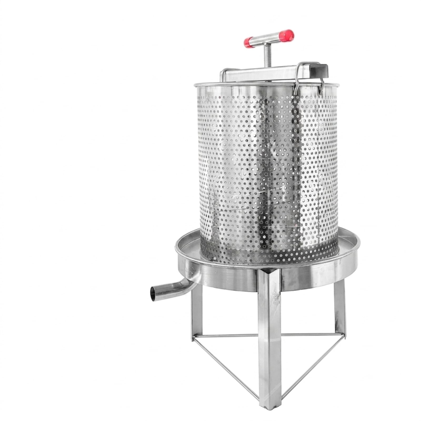Extractor Miel Acero Inoxidable Giratorio Miel con Base smontable Ergonómico para Apicultura, 38 Litros
