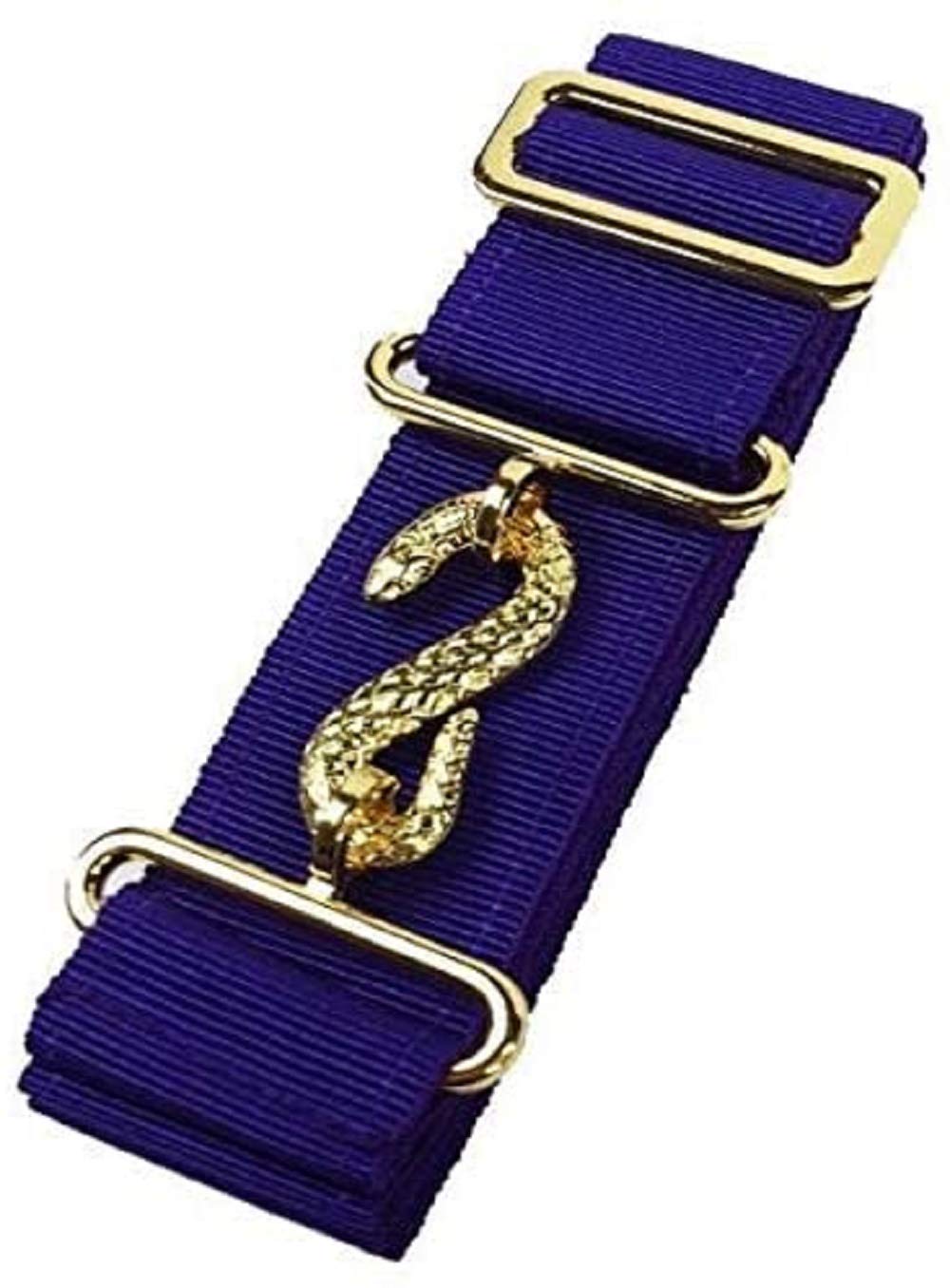 Masonic Belt Extender Purple (LARGE, Gold)