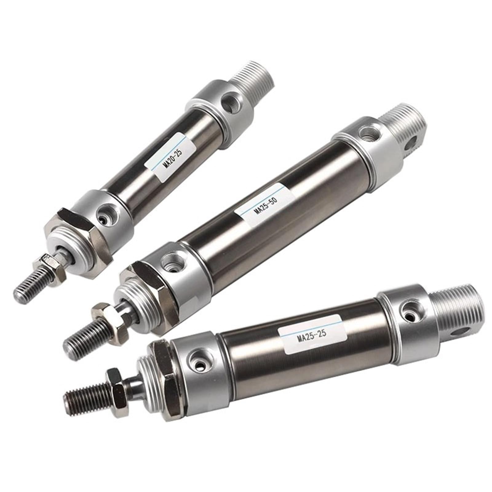 Wurkvgmk Stroke 400 Ma Series Stainless Steel Pneumatic Cylinder Ma16/20/25/32/40Mm Inner Diameter 25~500Mm Stroke Double Acting With Magnet(,Ma16)