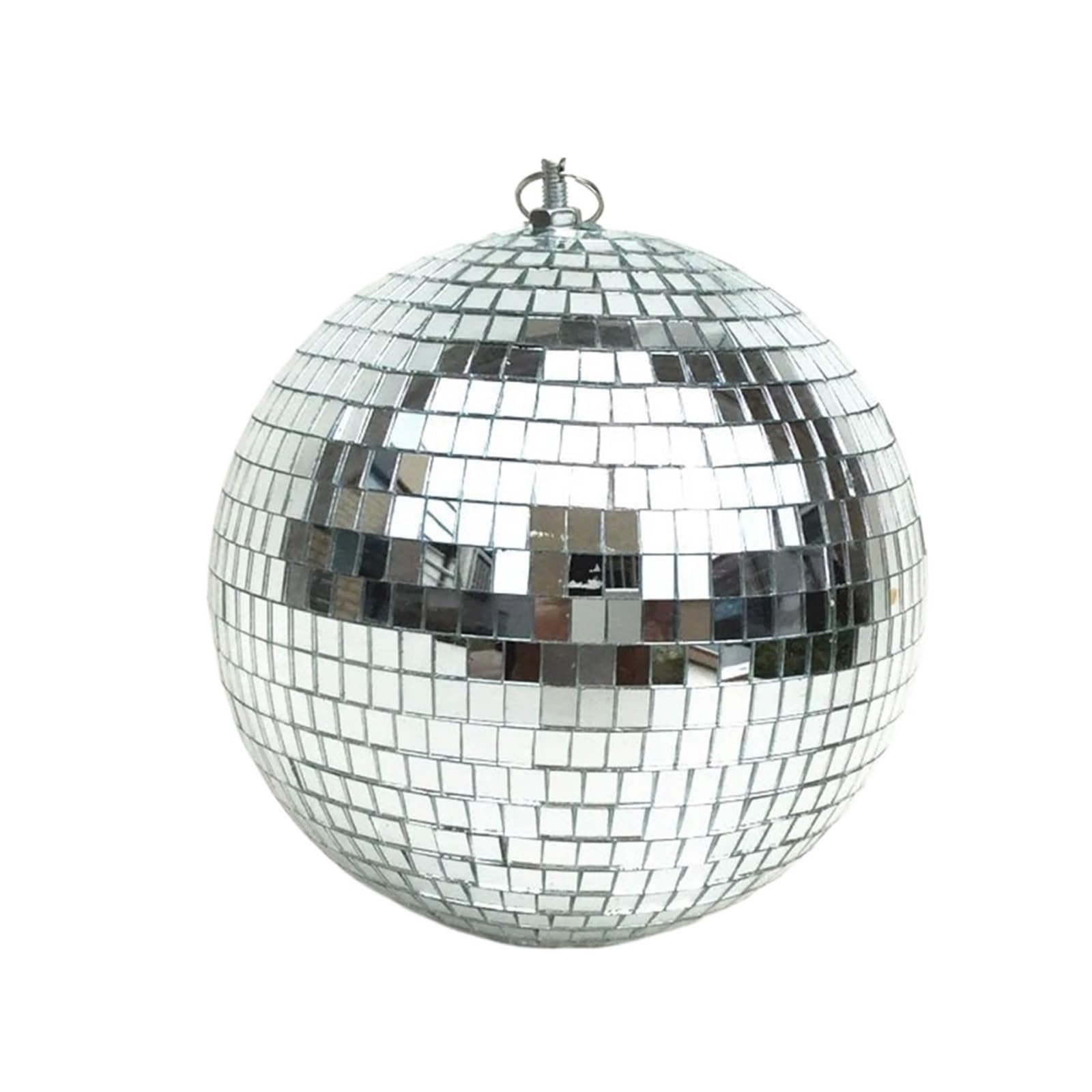 Boule à facettes rotative en verre, effet disco coloré et brillant, idéale for les mariages, les fêtes de Noël et l'éclairage DJ.(20cm)