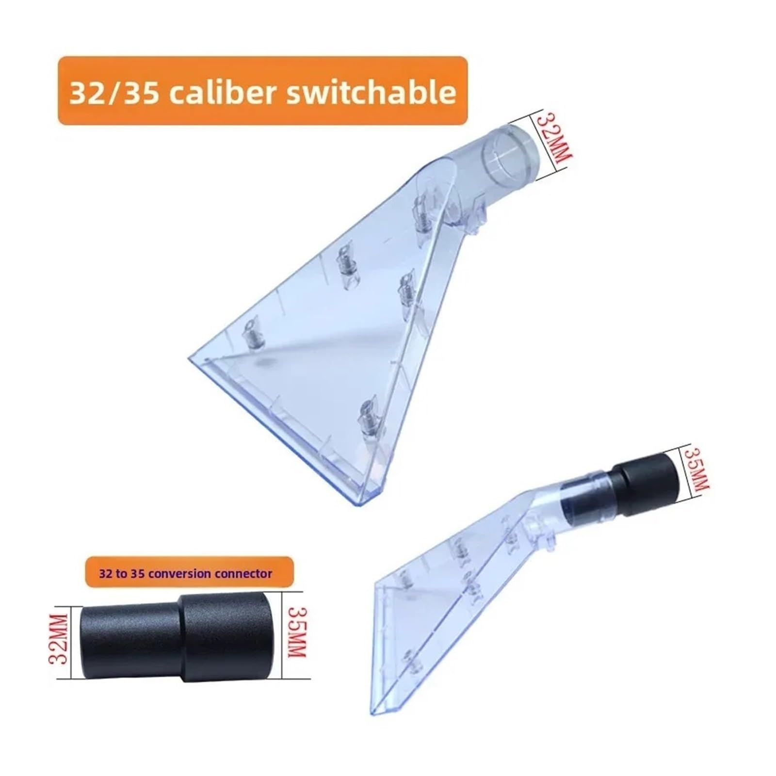 Accesorio De Limpieza De Tela De Sofá Transparente For Aspiradora, Máquina De Vapor For Alfombras, Diámetro Interior 32, Electrodomésticos(32 caliber squeegee)