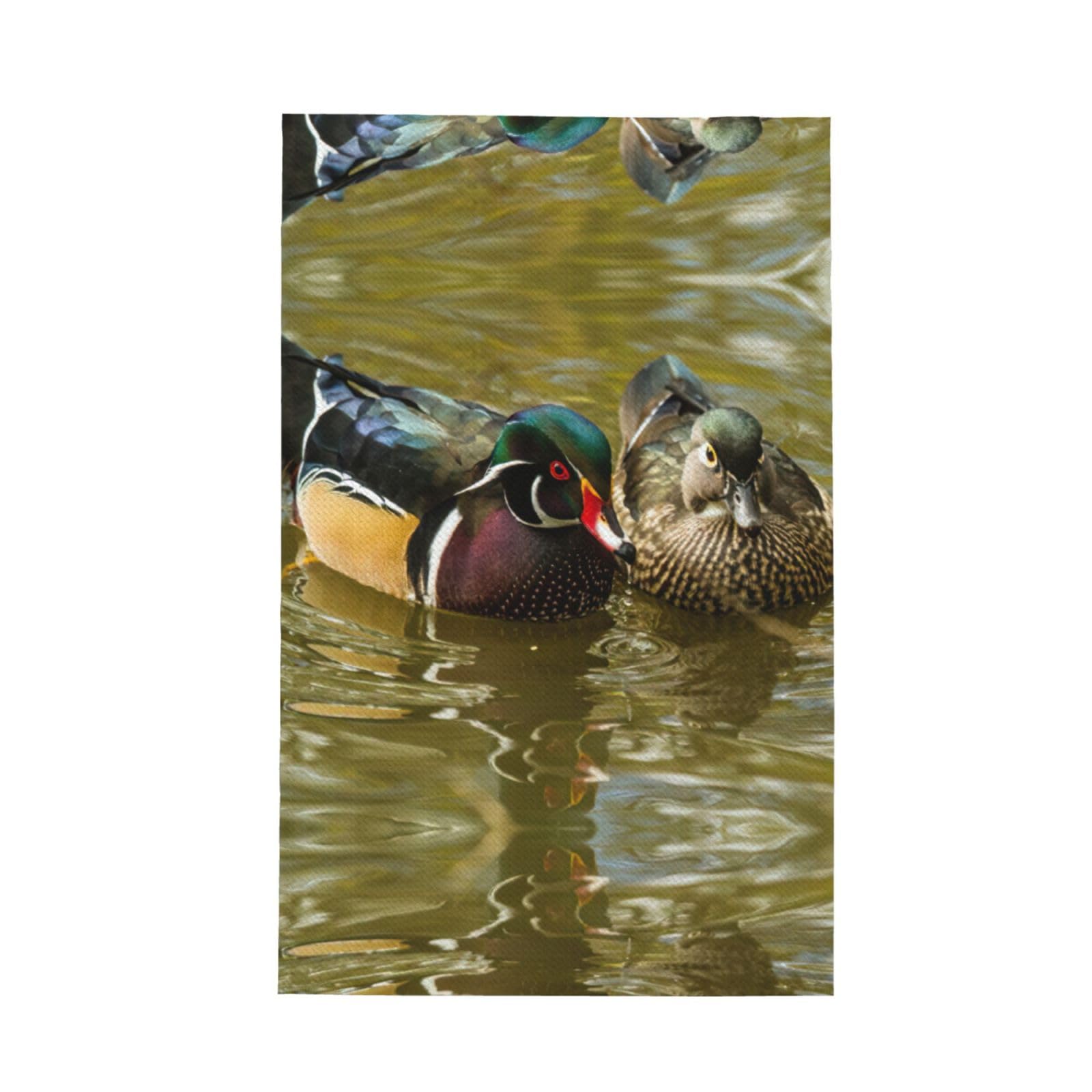 Xxahnbm Black Domestic Duck Print Waffle Kitchen Towel,Absorbent Hand Towel
