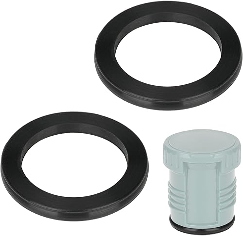 LUAATT Anillo de sellado de repuesto para termo, paquete de 2 anillos de sellado de silicona negra para Stanley Classic de acero inoxidable (1.1