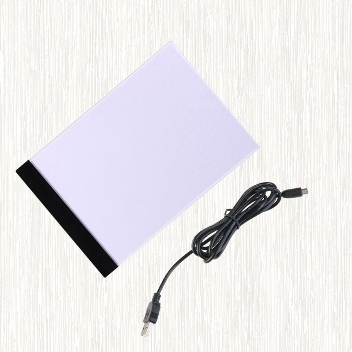 SOESFOUFU Mesa de Luz Fácil de Transportar y Almacenar A4 Acrílico con Tablero de Copia LED Blanco con Cable USB Adecuado para Práctica de Pintura Profesional