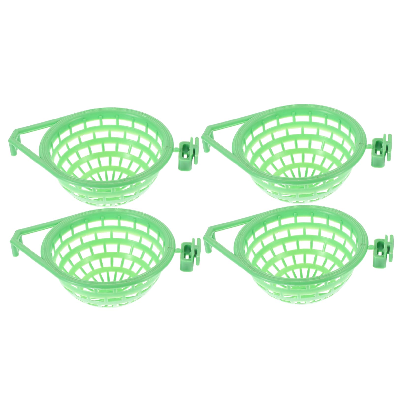 HEMOTON 4Pcs Green Hollow Out Parrot Living Nest Durable Plastic Bird Rest Nest for Budgies and Conures Pet Supplies for Home Shop and Zoo