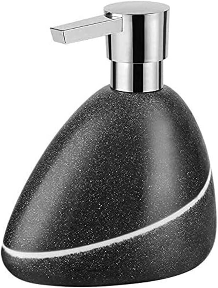 Soap Dispenser Lotion Bottle Liquid Dispenser Soap Dispenser Lotion Dispenser Pump Bathroom Accessories Stone Design For Bathroom Lotion Dispenser Liquid Soap Dispenser ( Color : Black , Size : 400ml