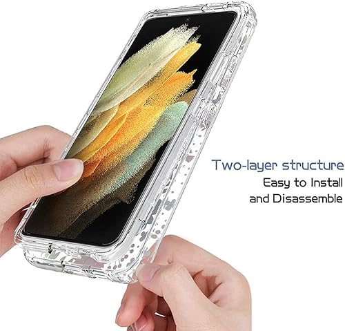 Miniatura 4 de Funda para Galaxy S21 Ultra 5G de 6.8 pulgadas, funda para Samsung S21 Ultra (2021), cuerpo completo, a prueba de golpes, transparente, suave,