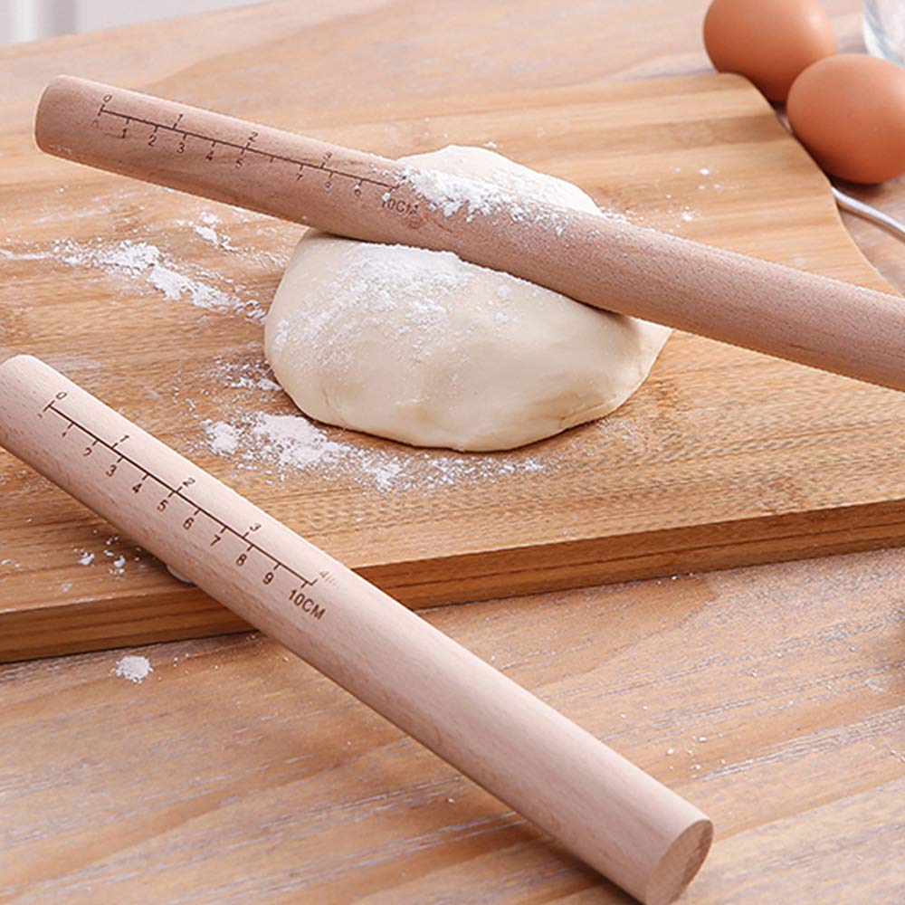 Rodillo francés de madera, rodillo cónico, rodillo de madera de primera calidad para hornear, pizza y masa, 9.8 pulgadas