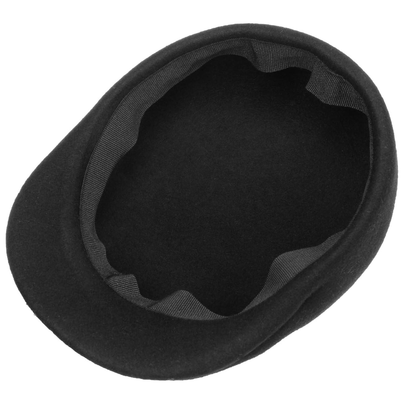 LIPODO Flatcap Fieltro Hombre Gorra Plana Lana Visera 3 cm Made in Italy Otoño/Invierno