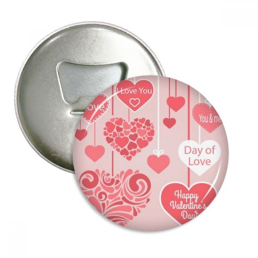 Ouvre-bouteille magnétique Joyeuse Saint-Valentin lot de 3 badges frigo