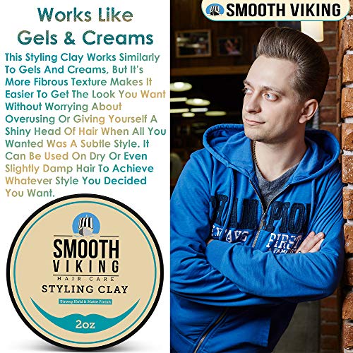 image for Smooth Viking Beard Care Hair Clay For Men | Smooth Viking Clay Pomade