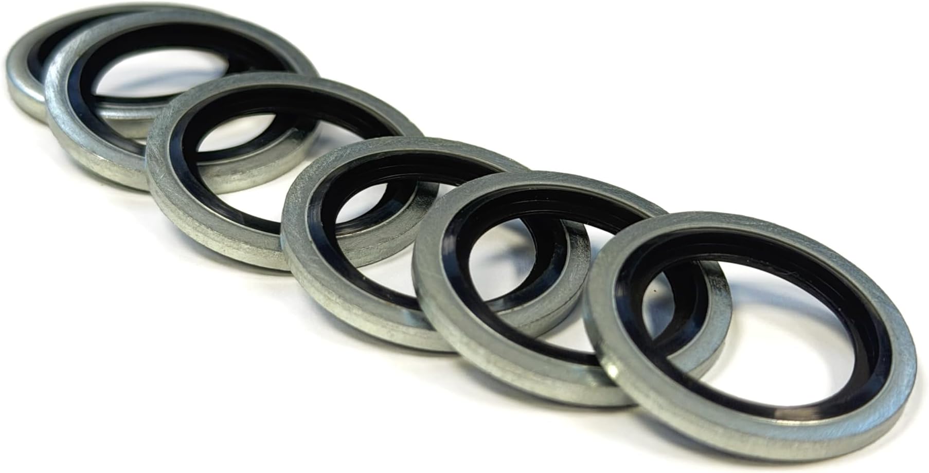 Bonded Dowty Washers Imperial BSP – Hydraulic Seals with Nitrile Rubber Insert | High-Pressure Sealing Washers for Hydraulic Fittings (10, 1/2" BSP)