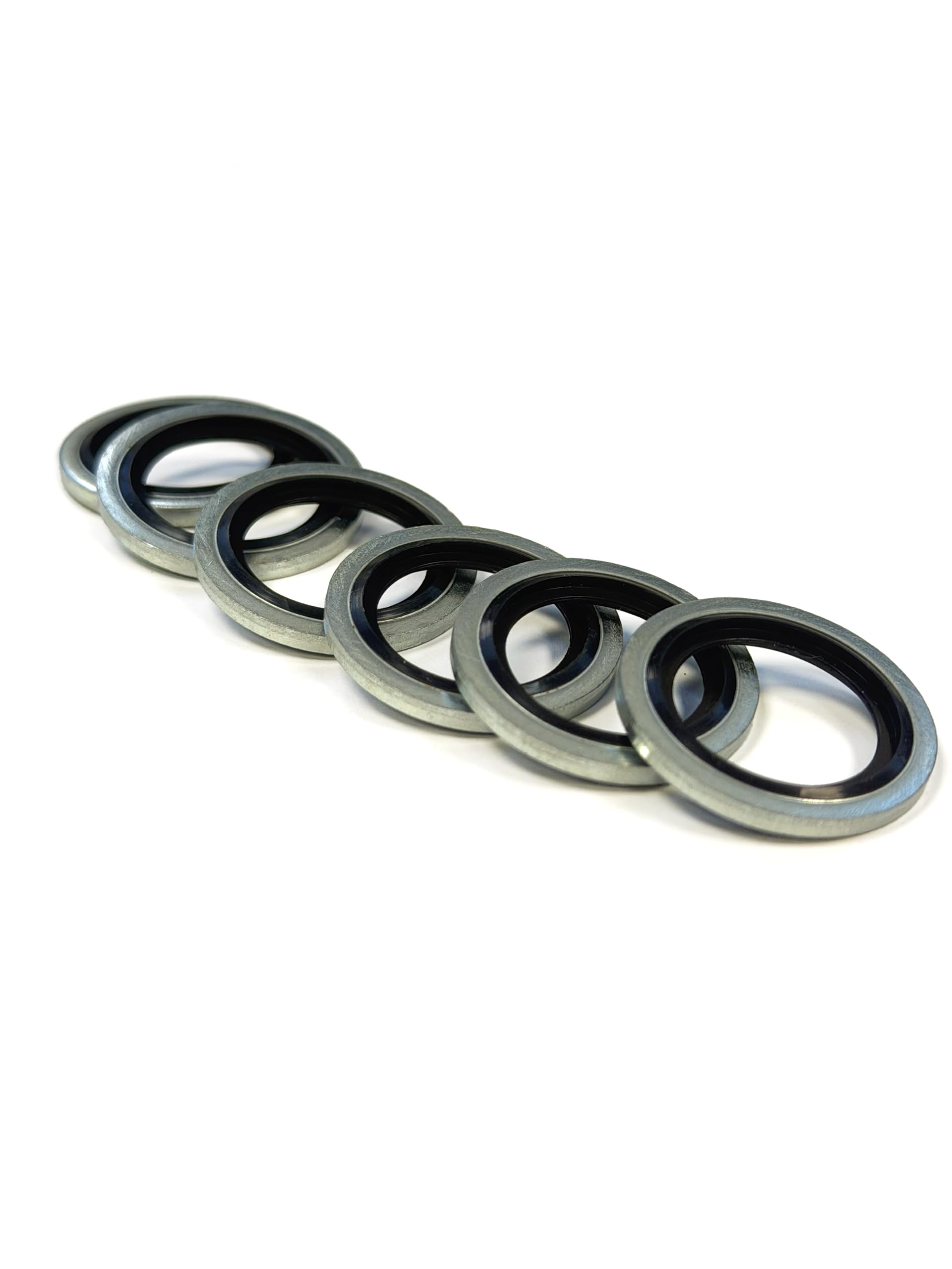 Bonded Dowty Washers Imperial BSP – Hydraulic Seals with Nitrile Rubber Insert | High-Pressure Sealing Washers for Hydraulic Fittings (25, 1/2" BSP)