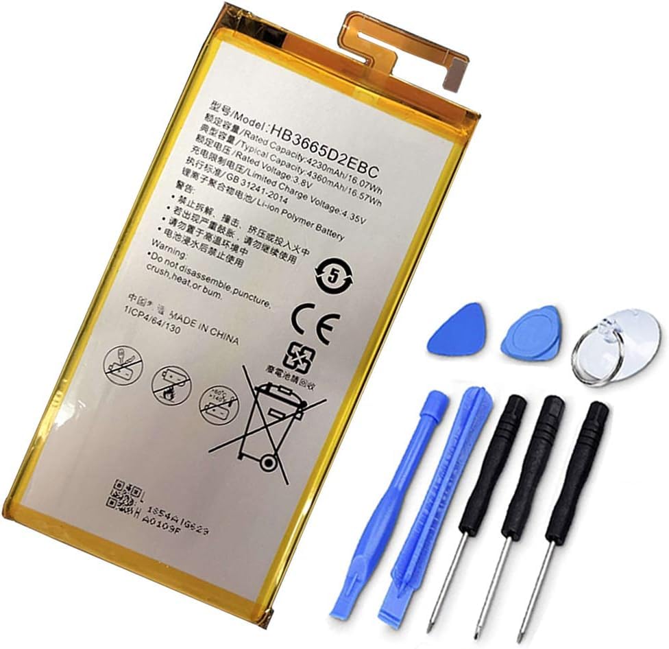 Batterie 4360 mAh 16,57 Wh HB3665D2EBC avec kit de réparation inclus