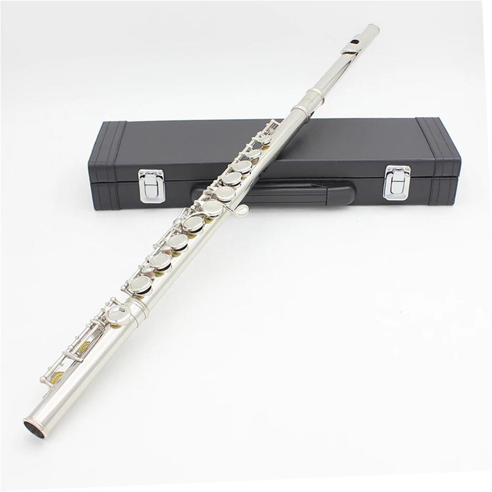 Flet Instrumenty Muzyczne 16 Zamkniętych Otwartych Otworów C Flet Cupronickel Posrebrzany Flet Koncertowy Instrument Poprzeczny Z Kluczem E